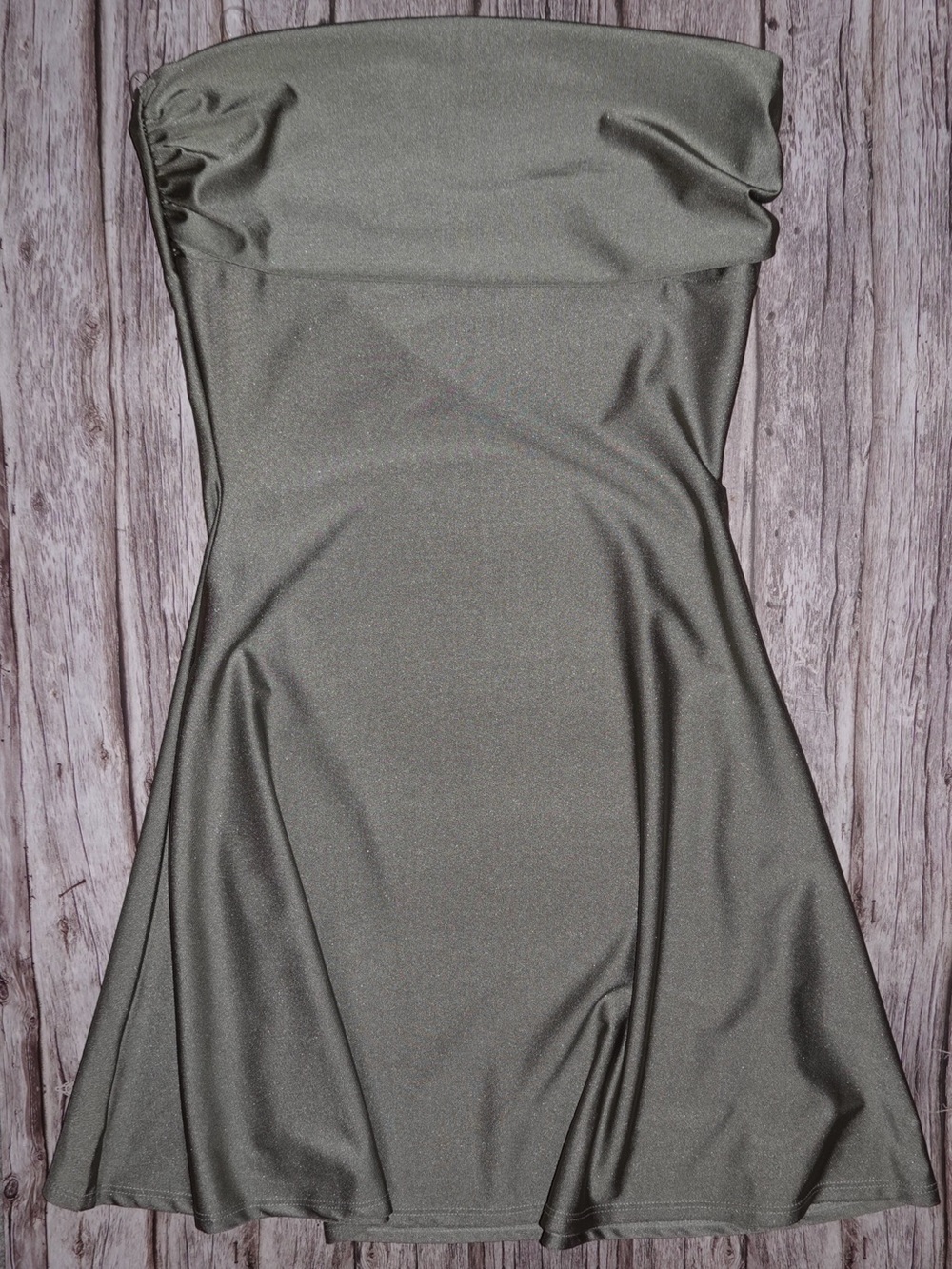 Windsor Olive Green Strapless Fit & Flare Dress